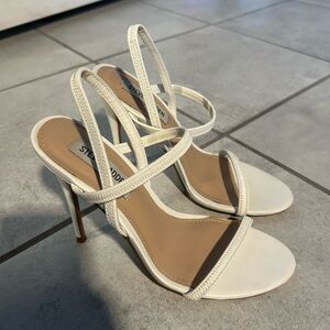 Steve Madden Women's White Strappy Heels